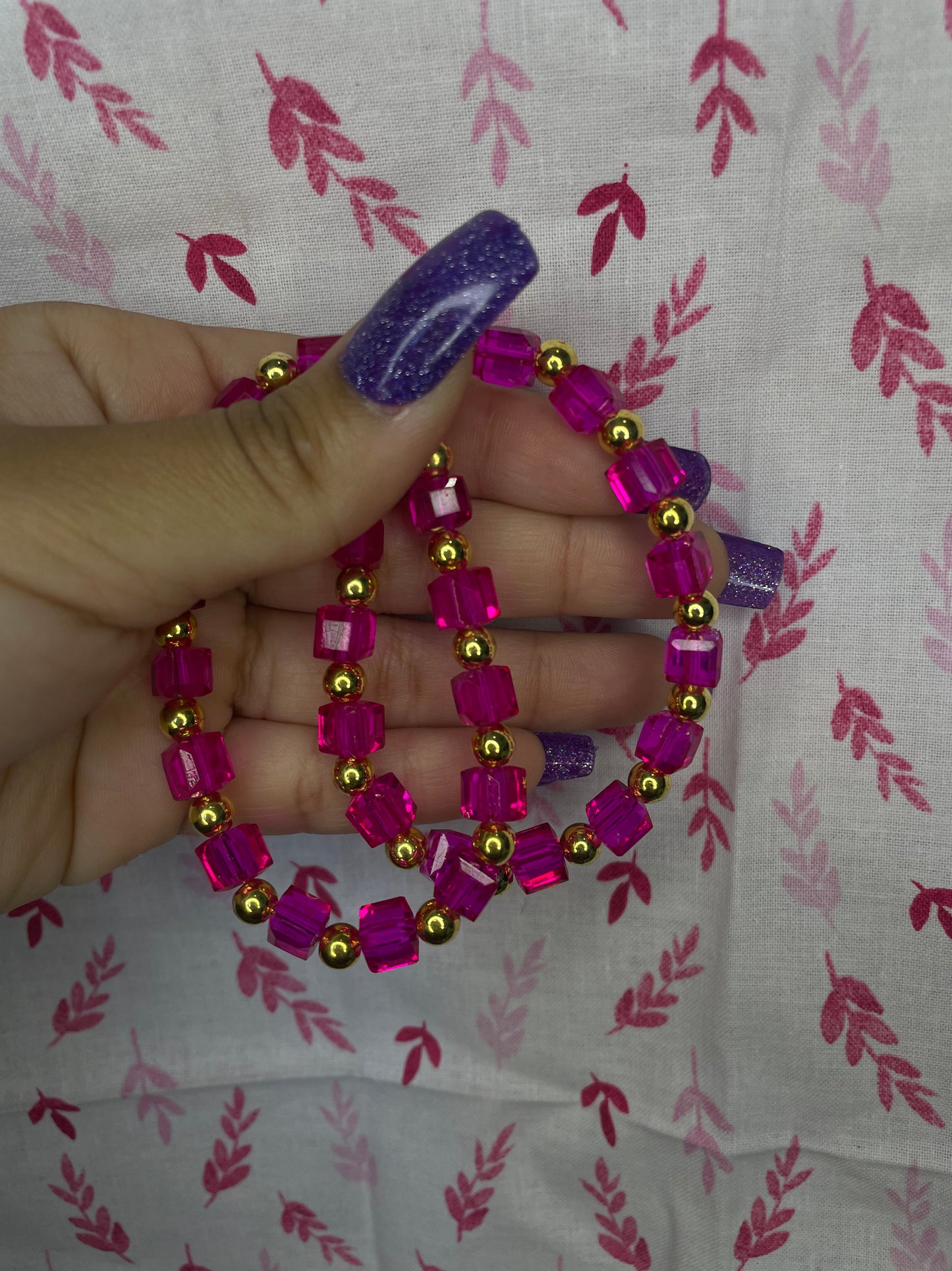 Basic Gold & Pink Bracelet