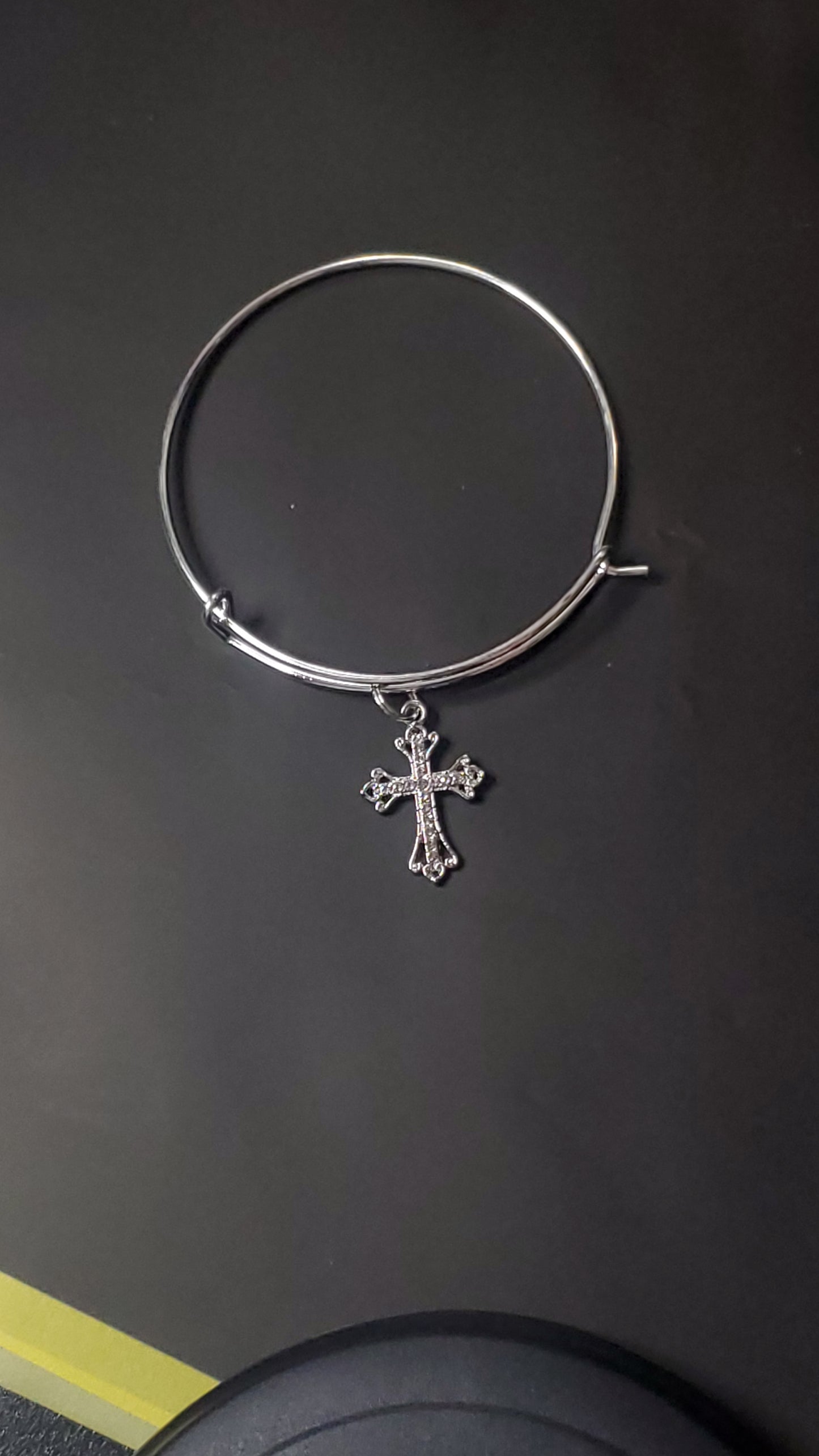 Silver Cross Bangle