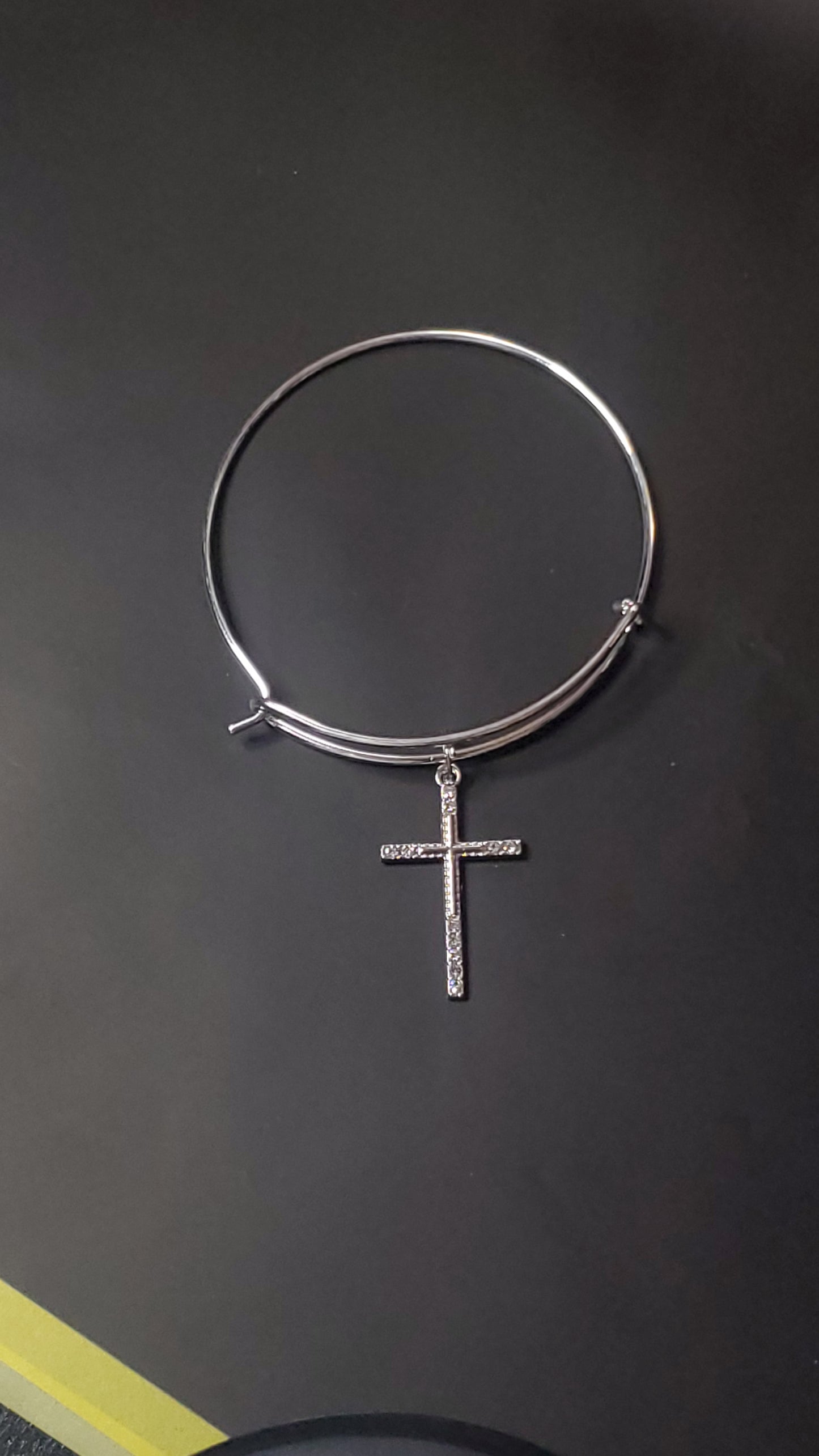 Cross Silver Bangle