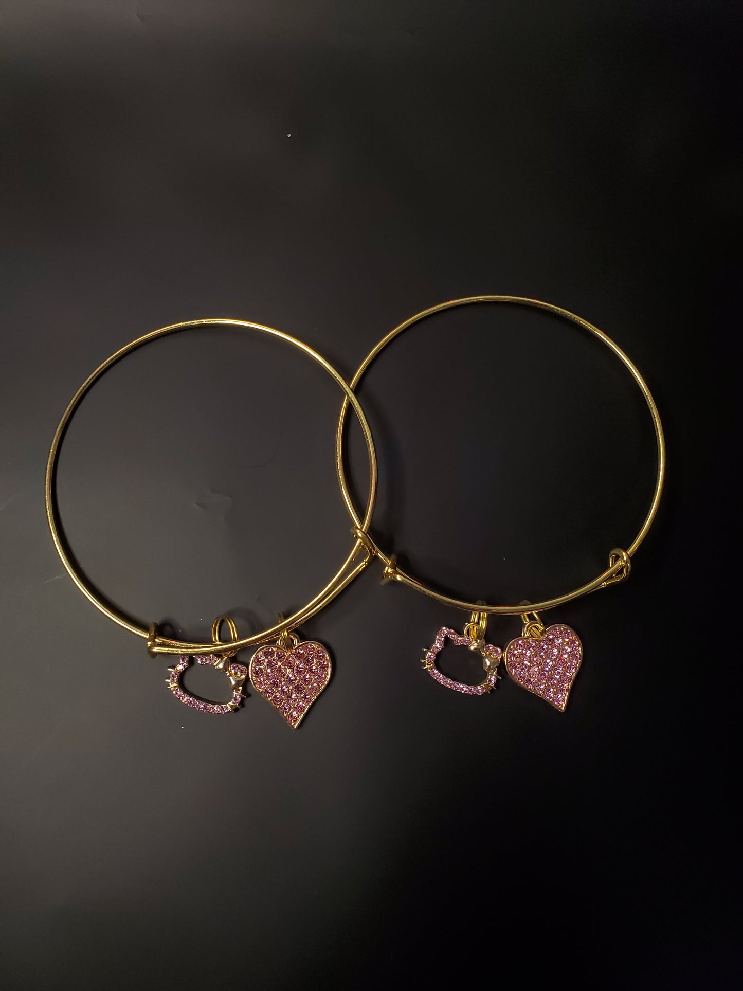 Pink Hello Kitty & Heart Bangle